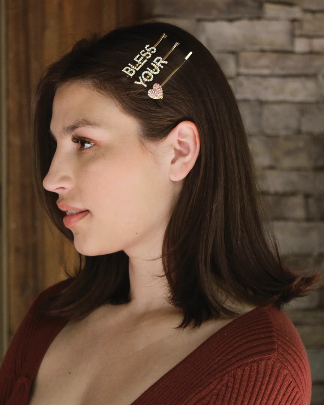 Exclusive Bless Your Heart Rhinestone Bobby Pins - 3 Pack Quality