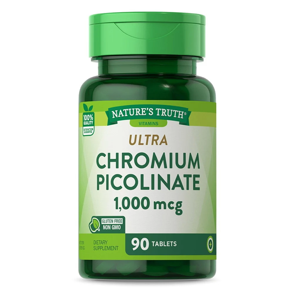 Solid Natures Truth Vitamins Ultra Chromium Picolinate 1000 mcg Capsules 90 Ea User-Friendly
