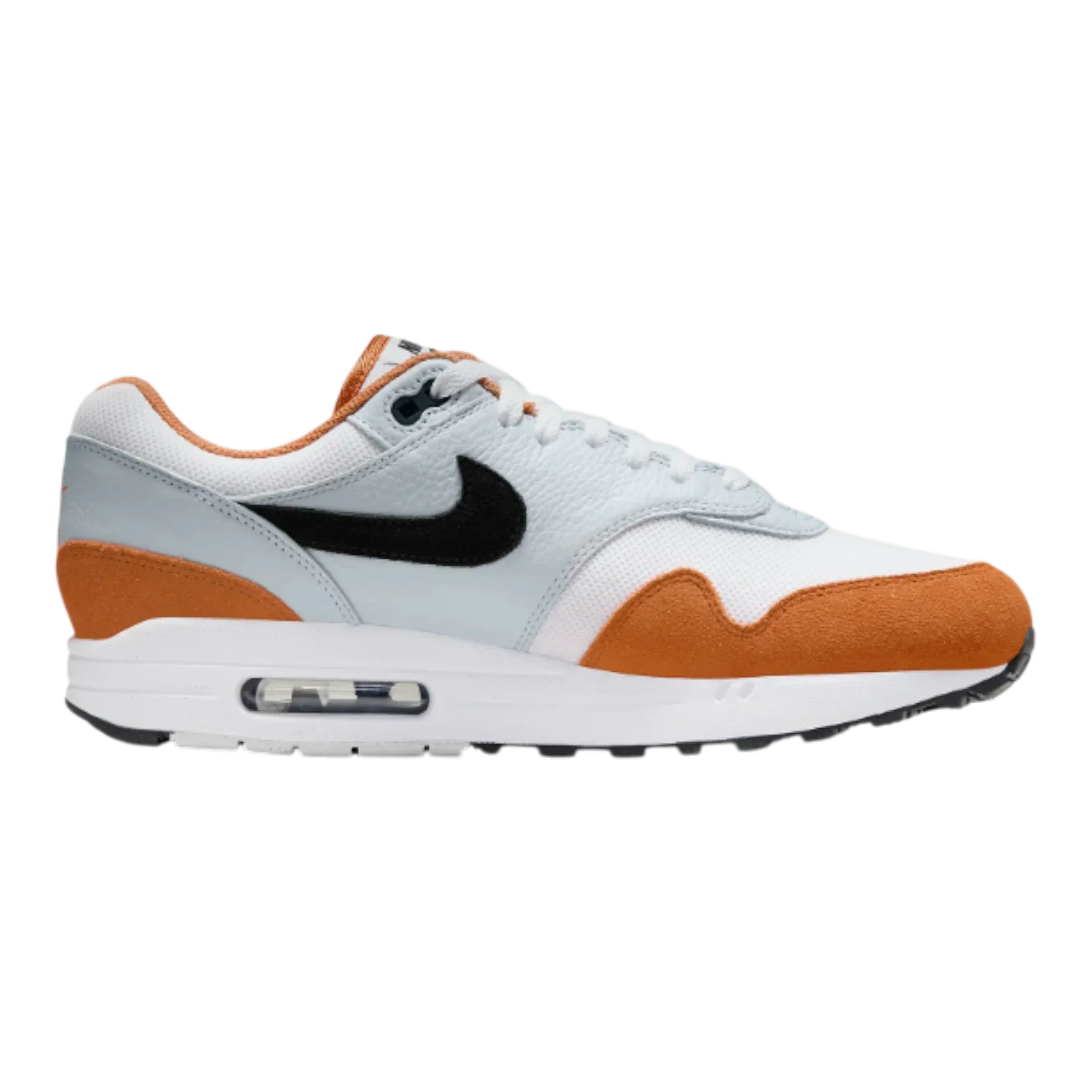 Sophisticated Nike Air Max 1 Men's Sneakers — White Monarch Low-Top Modern