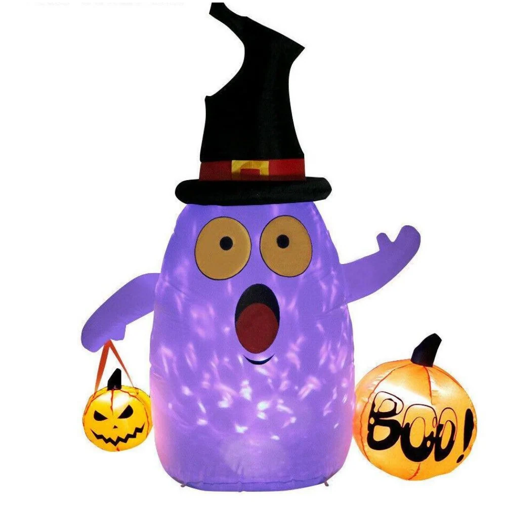 High-Performance Halloween Outdoor Inflatable Blow Up Ghost With LED Lights 5 Ft First-Class