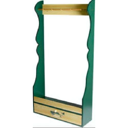 Innovative Mid Century Style Wooden Wall Mounted Fishing Pole Rod Holder Storage Rack Specialty