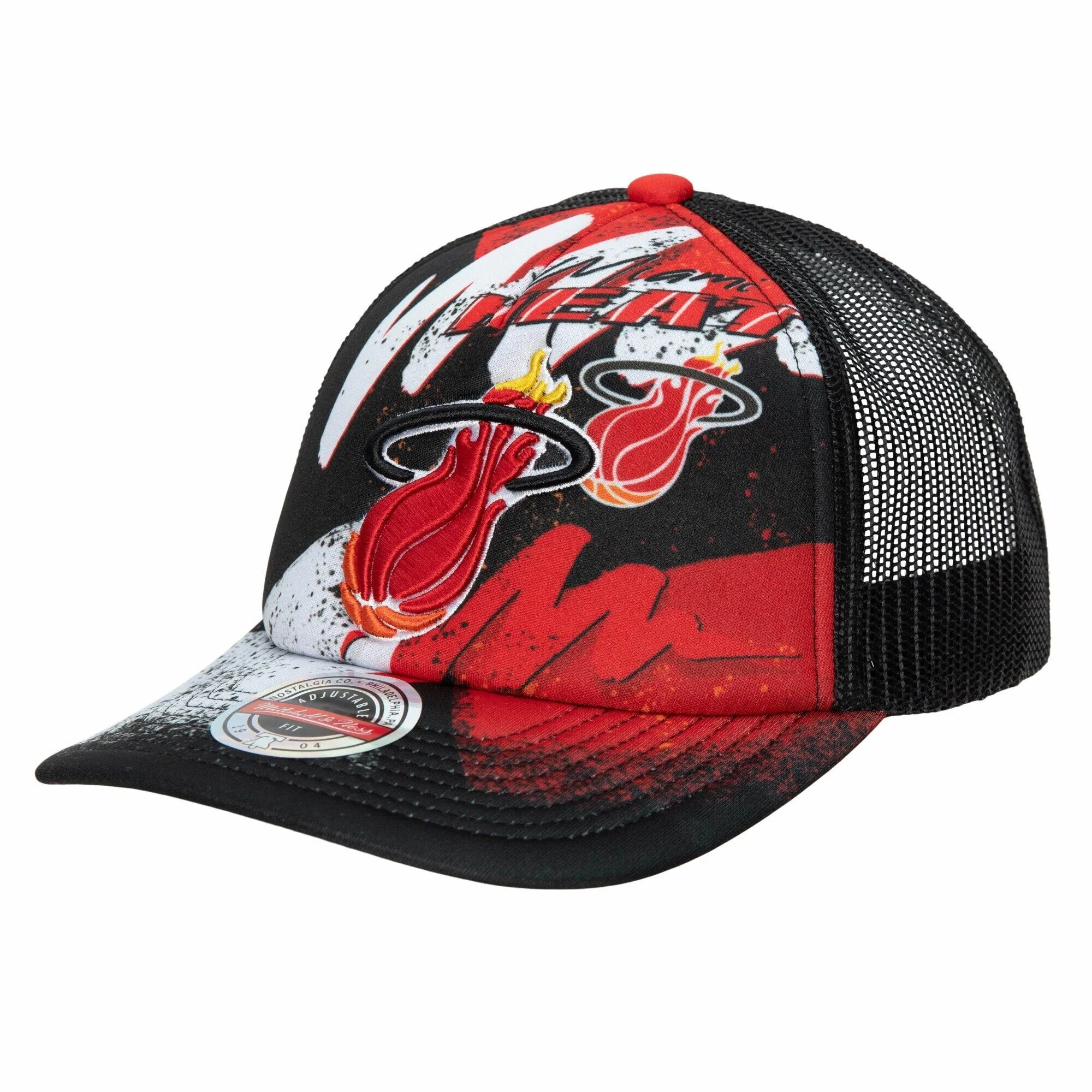 Safe Mitchell Ness Men's NBA Hyper Trucker Snapback Hwc Heat Snapback Caps Dependable
