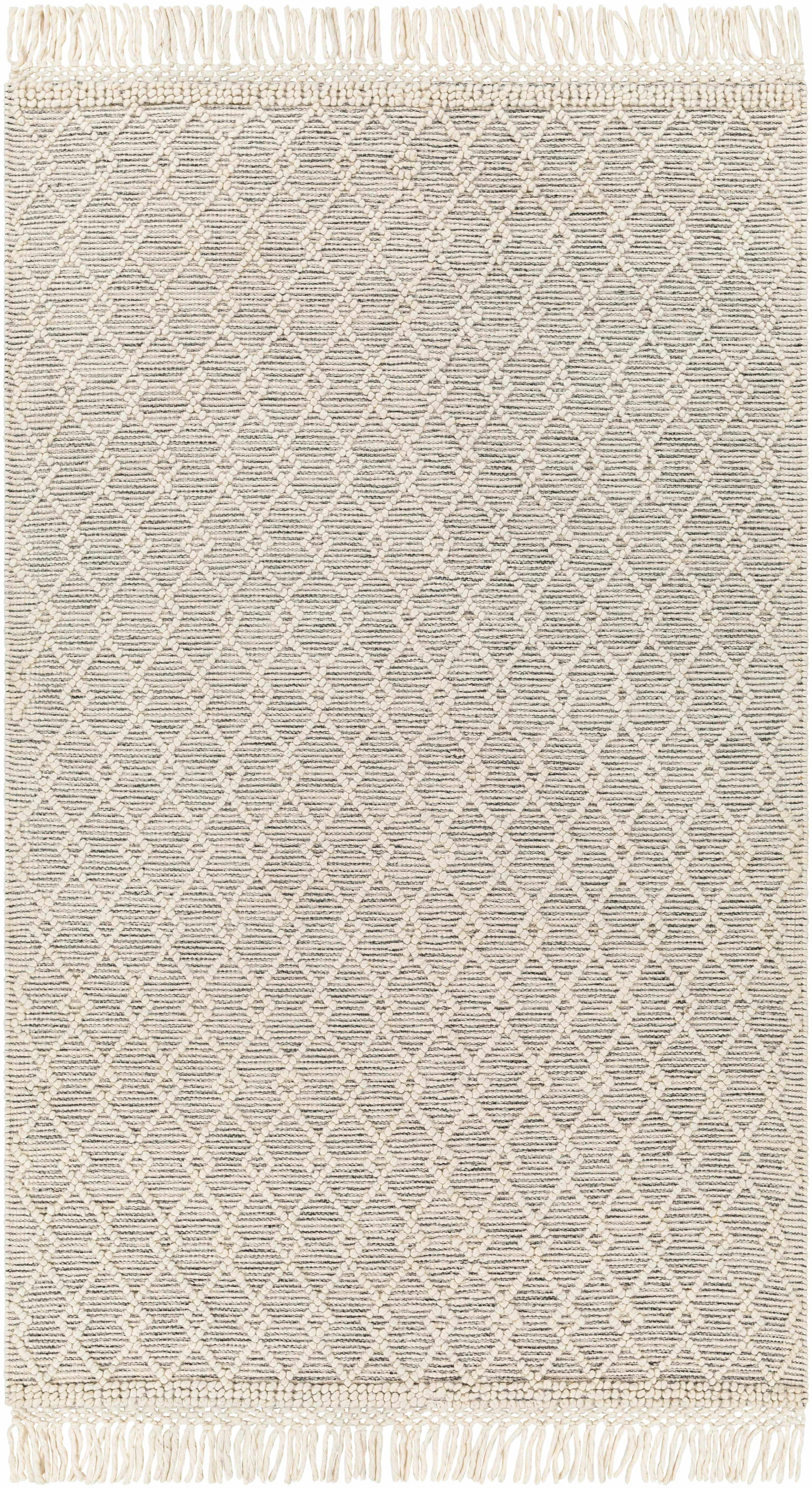 Outstanding Diata Wool Rug with Tassels - Easy-to-Use