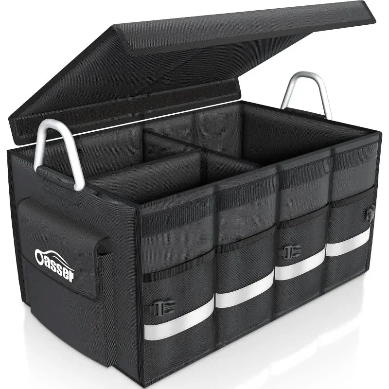 Refined Trunk Organizer Car Accessories Trunk Storage Waterproof Collapsible Durable Multi Compartments with Foldable CoverSPECIFICATIONS Genuine