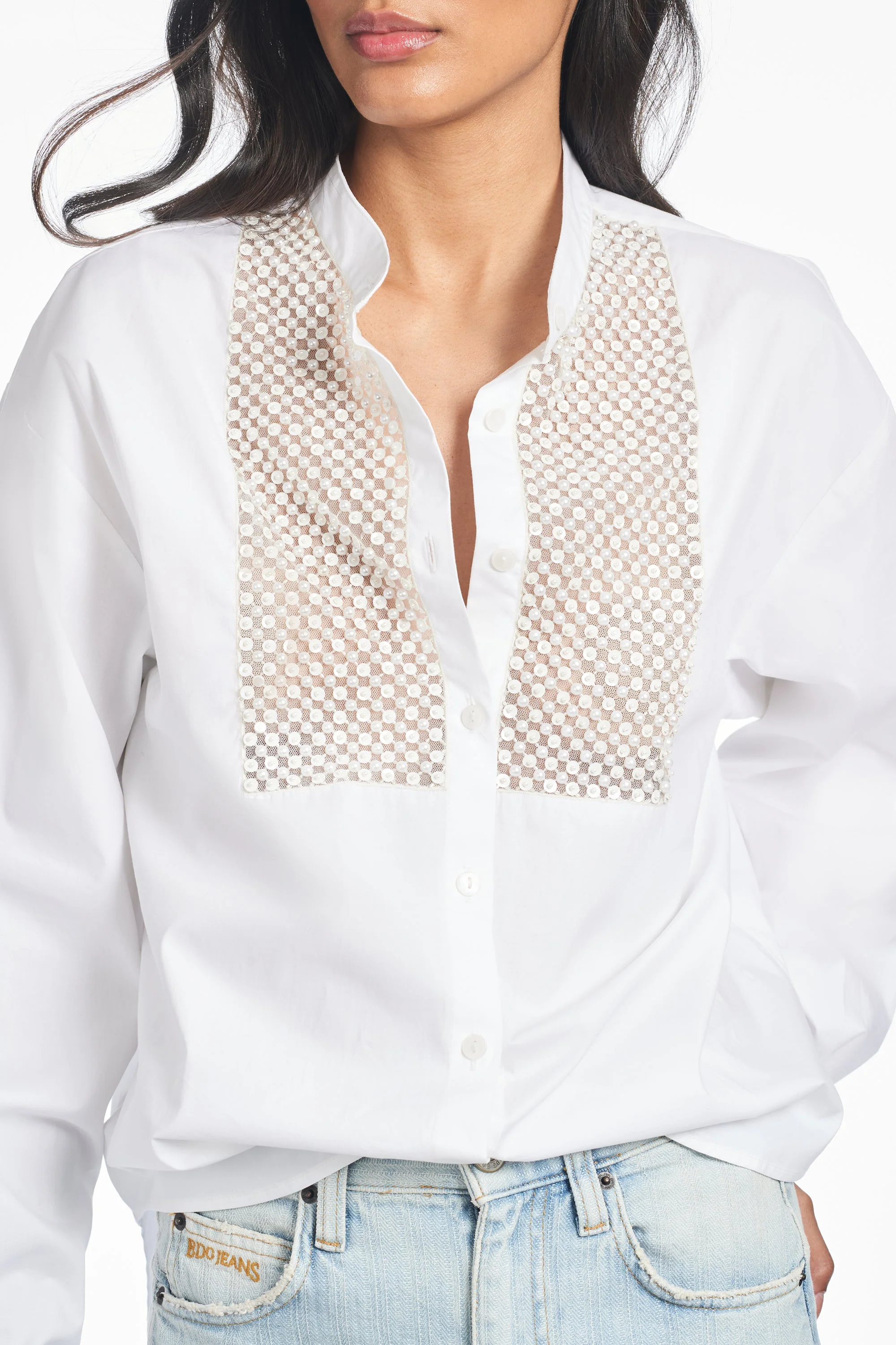 Breathable Sachin Babi Emory Top in White Crafted
