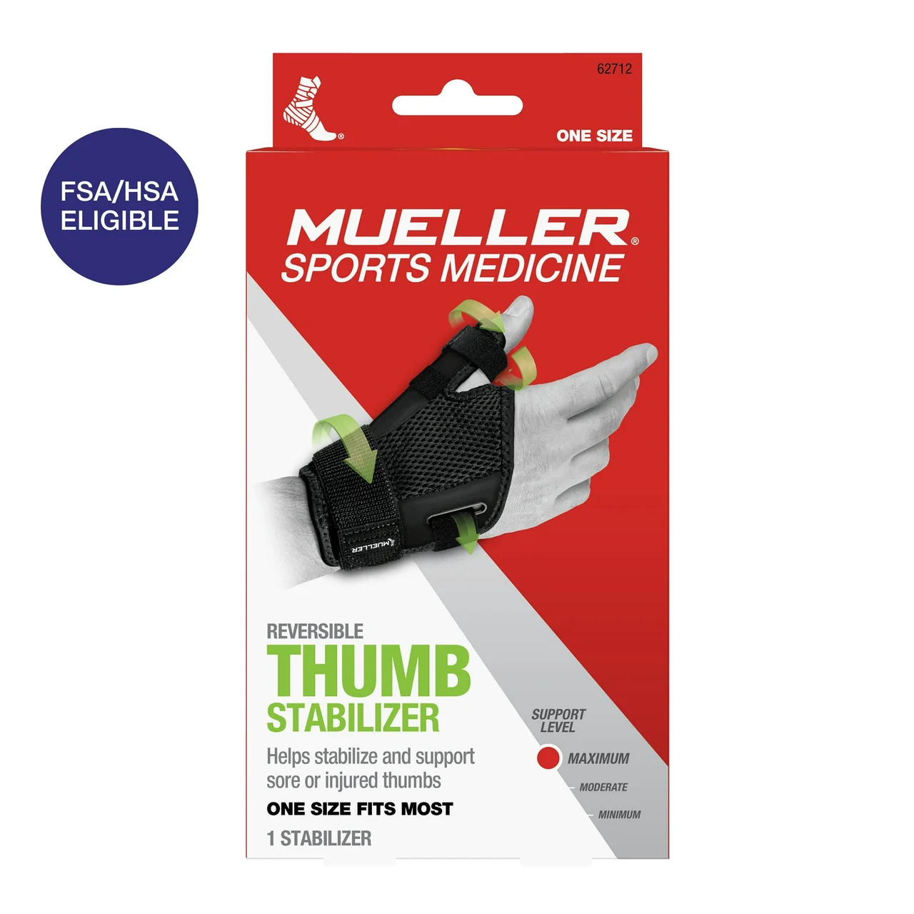 Specialty Mueller Sport Care Antimicrobial Thumb Stabilizer Maximum Support 1 Ea Verified