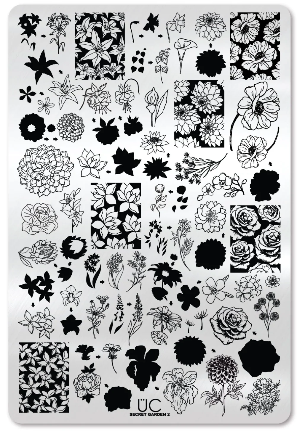 Carefully Designed Secret Garden 2 - Uber Chic Stamping Plate Top-Quality