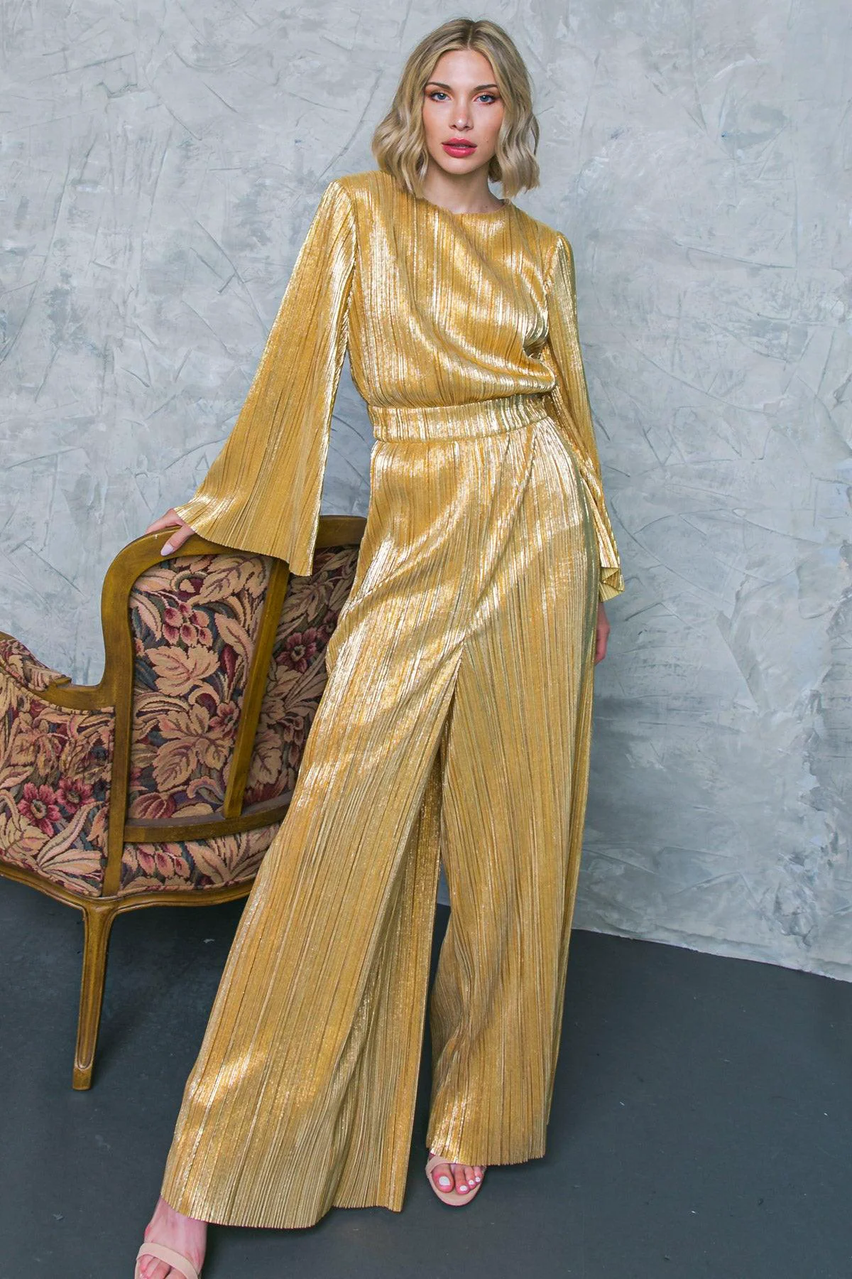Selected Dare to Dazzle Plisse Jumpsuit Premium