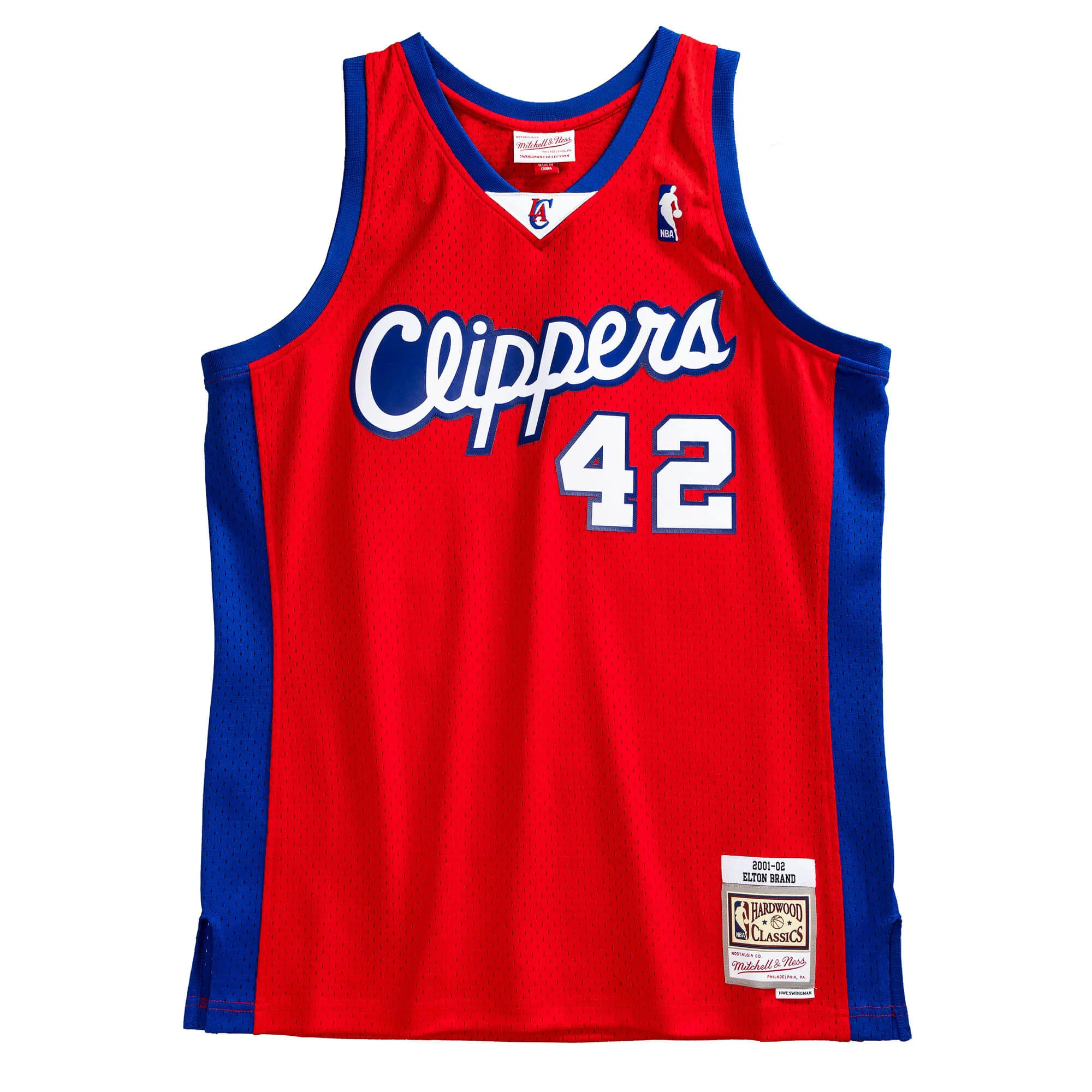 Crafted Mitchell Ness Men's NBA Swingman Jersey 2001 Los Angeles Clippers Elton Brand Smart