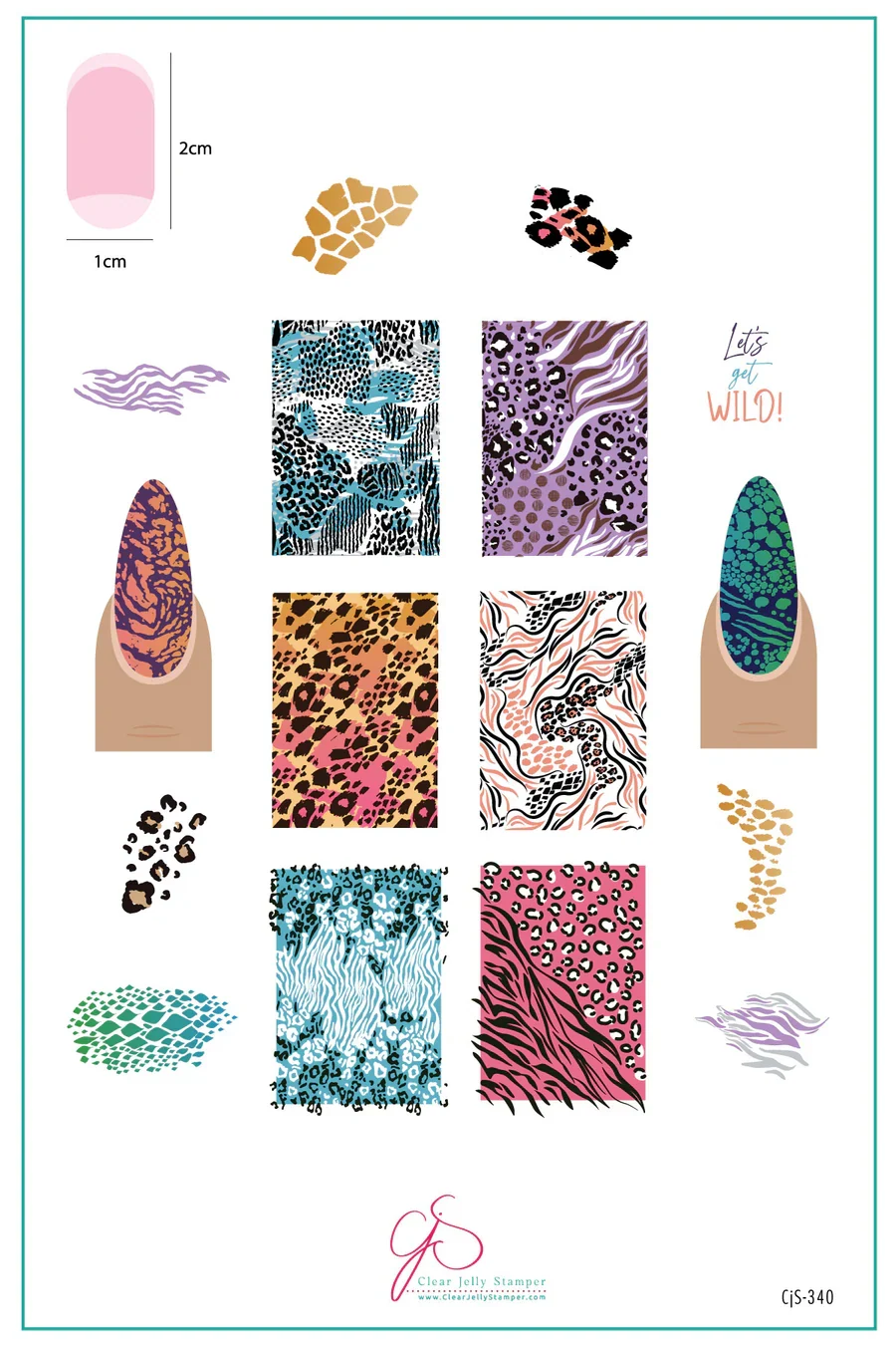 Expertly Made Let's Get Wild CJS-340 - Clear Jelly Stamping Plate Optimized