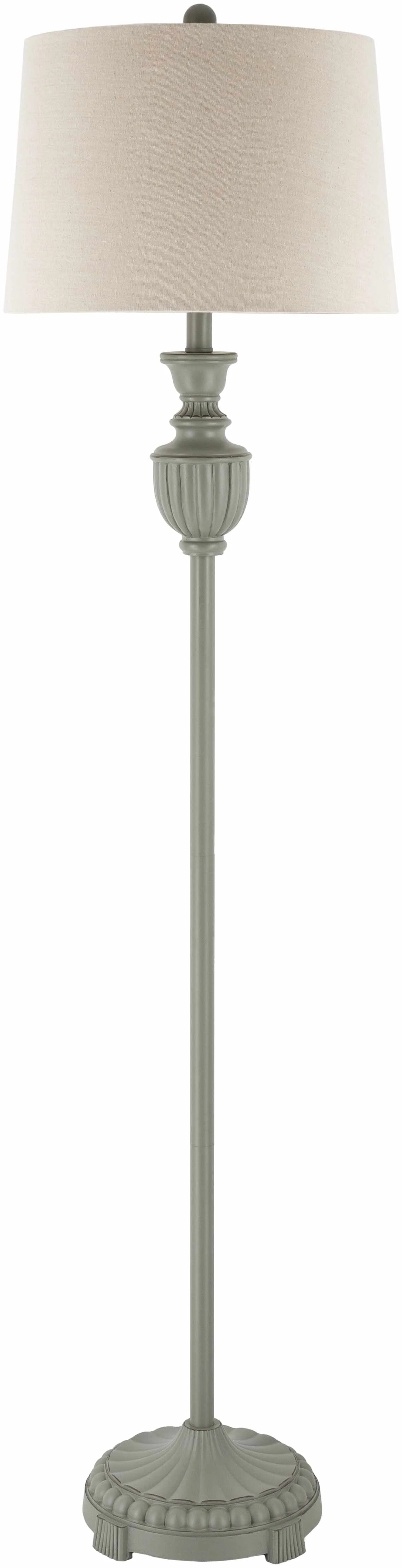 Excellent Nelspruit Gray Resin Floor Lamp - Solid