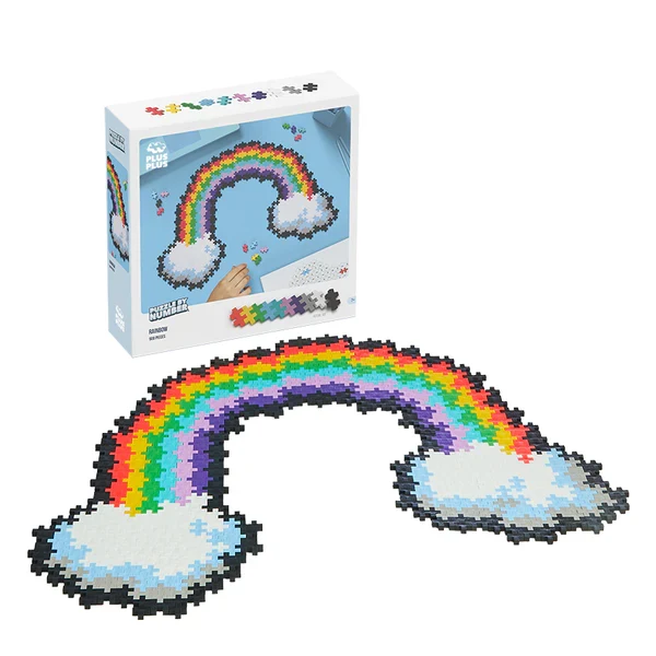 Expertly Made Plus Plus Puzzle by Number Rainbow Environmentally Friendly