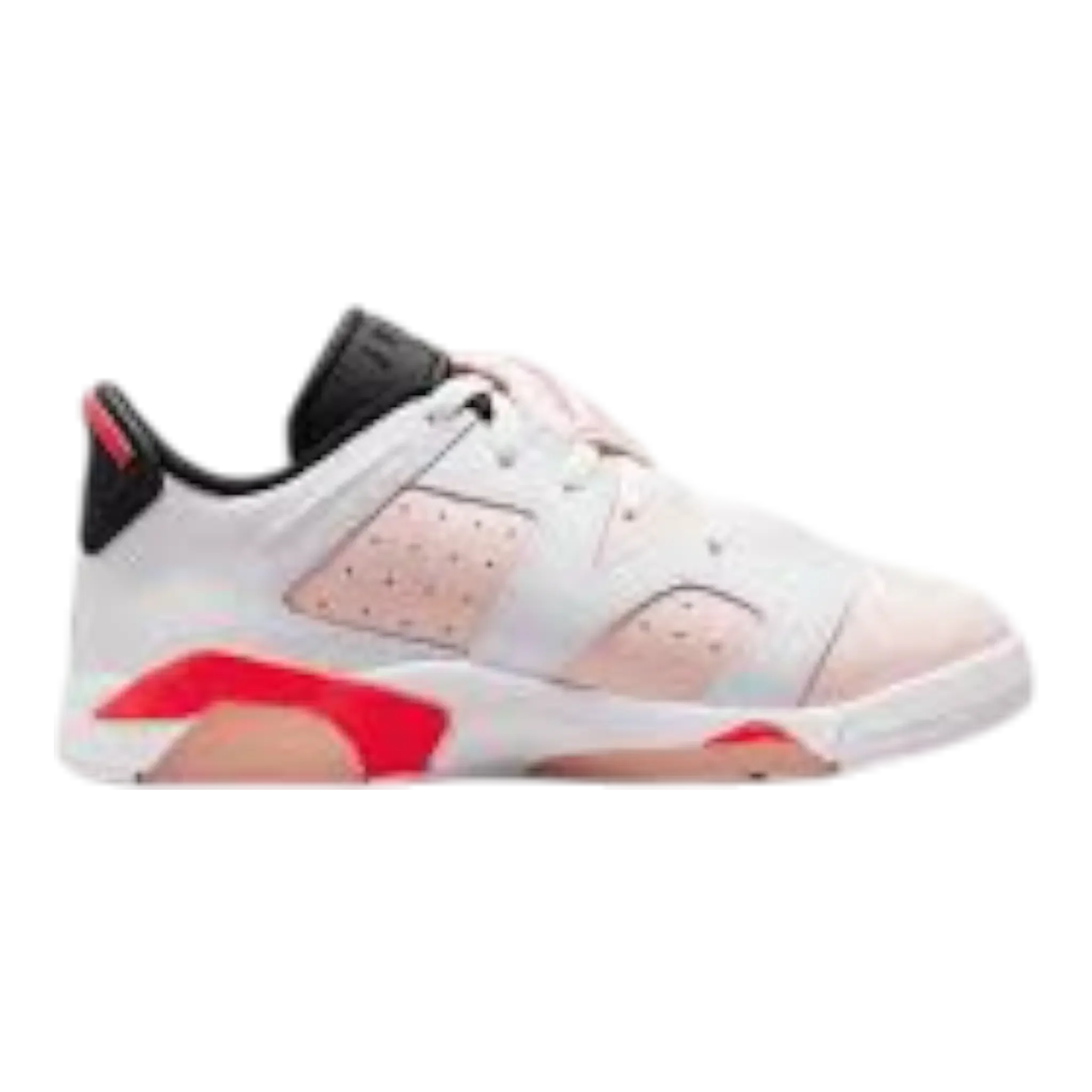 Exclusive Jordan 6 Retro Low Kids Shoes White Infrared 23 Black Atmosphere High-Grade