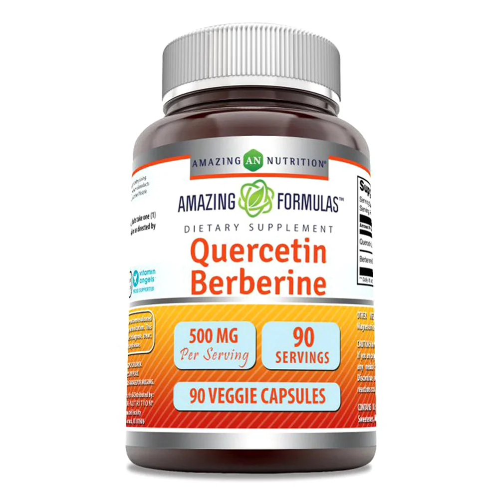 Carefully Designed Formulas Quercetin Berberine 500 mg Veggie Capsules 90 Ea Durable