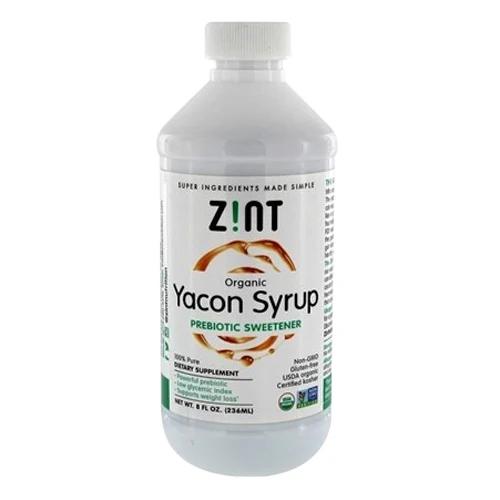 Crafted Zint Organic Yacon Prebiotic Sweetener Supplement Syrup 8 Oz High-Grade