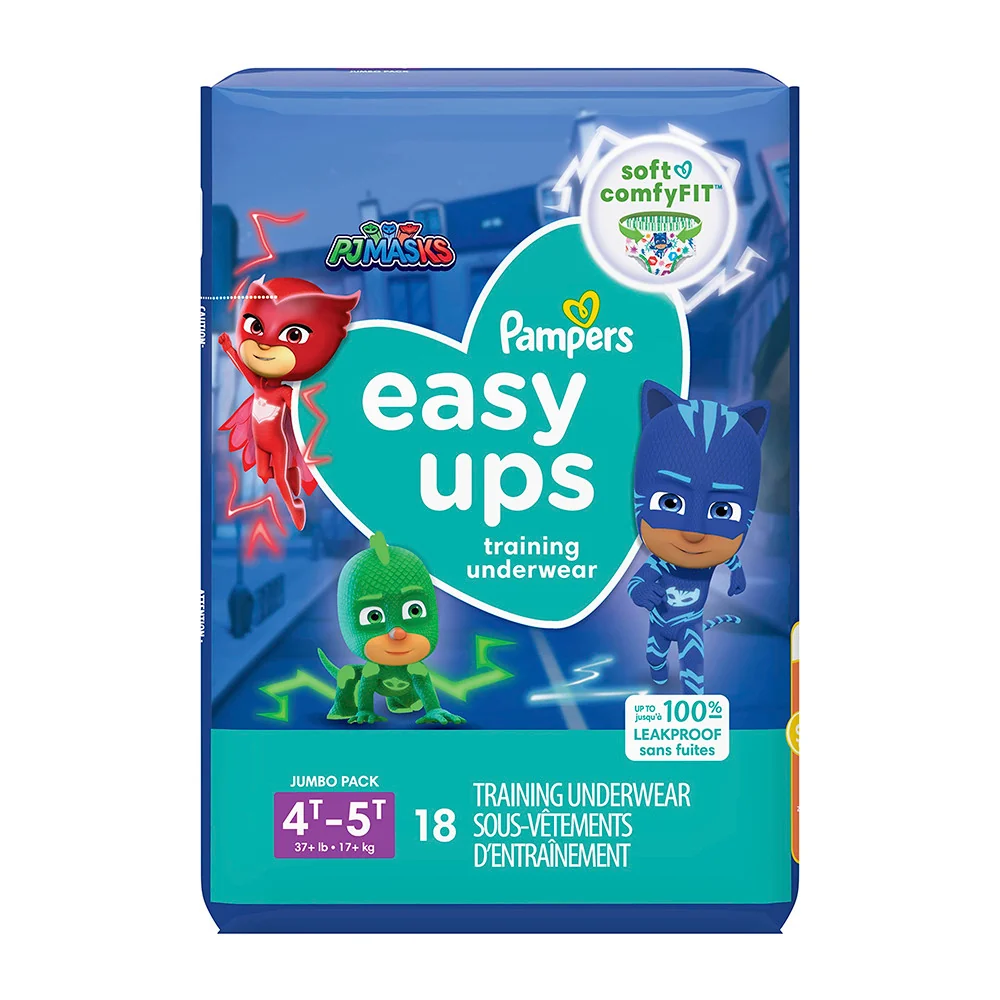 Comfortable Pampers Easy Ups Training Underwear Boys 4T 5T Pack Of 3 18 Ea Quality