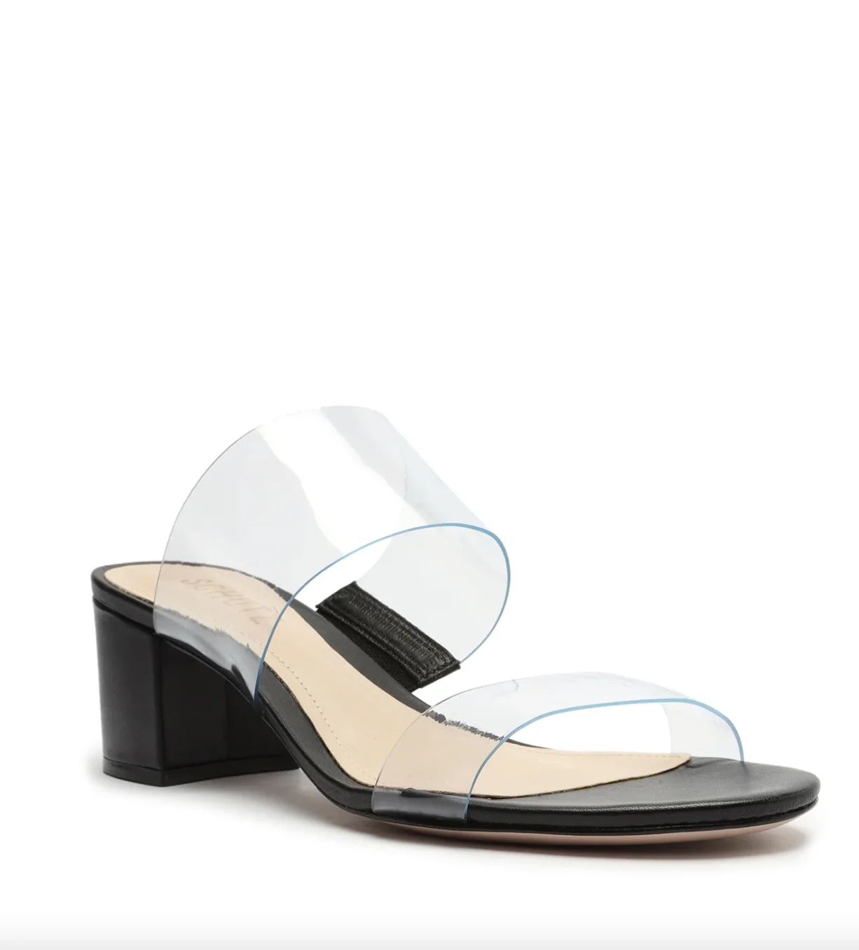 Secure Schutz Victorie Sandal in Transparent Black Outstanding