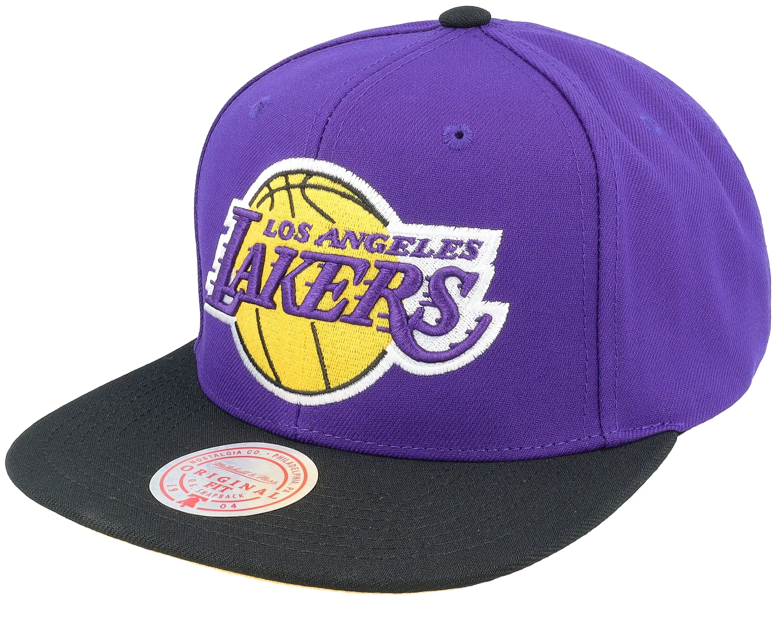 Expertly Made Mitchell Ness Men's NBA Core Basic Snapback Lakers Snapback Caps High-End