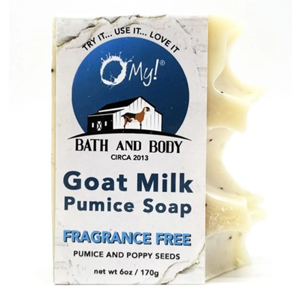 Superior O My Bath and Body Goat Milk Pumice Bar Soap Fragrance 6Oz 170g Safe