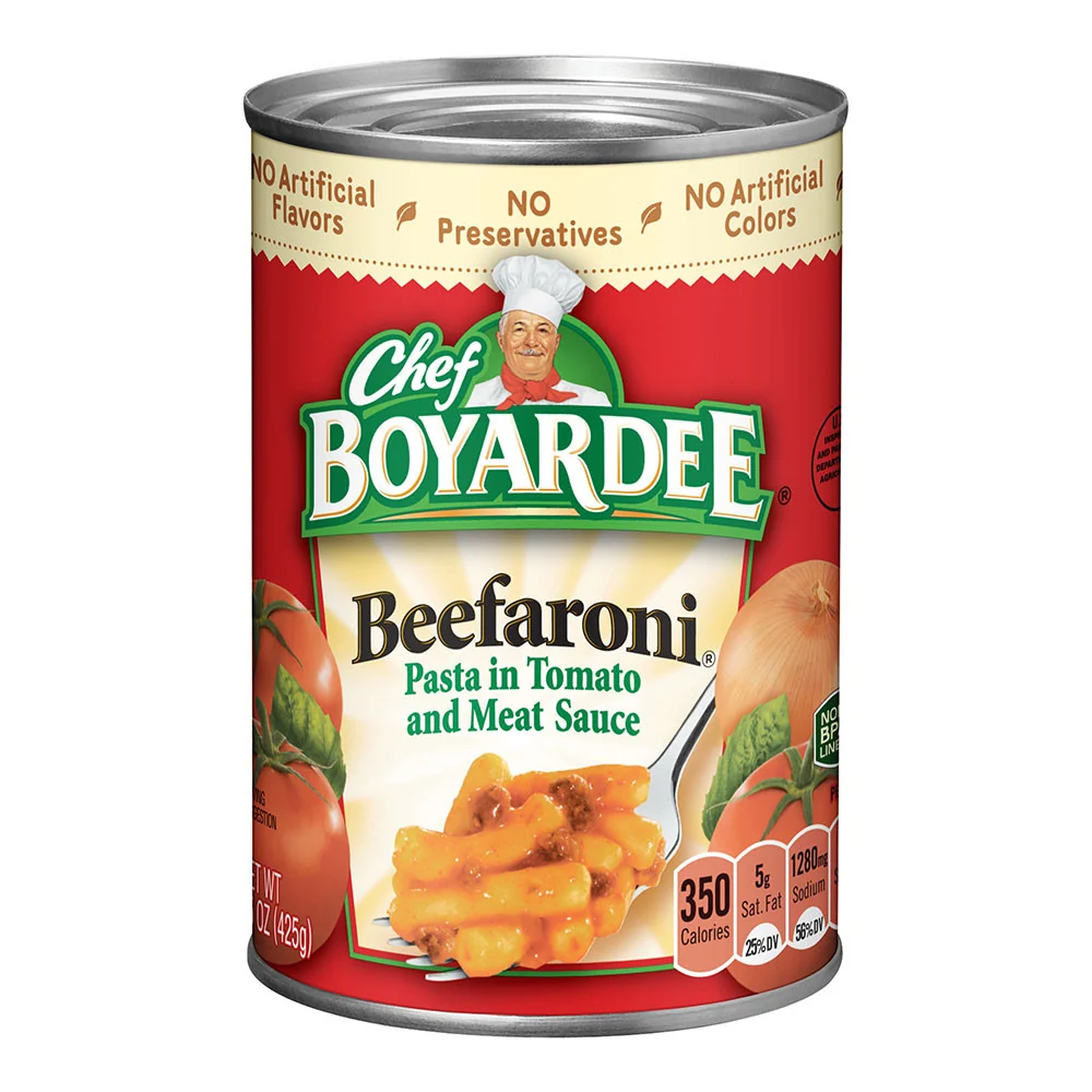 Organic Chef Boyardee Beefaroni Pasta In Tomato and Meat Sauce 15 Oz Certified