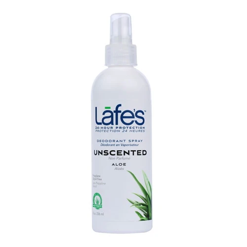 Artisan Lafes All Natural Deodorant Spray Unscented With Aloe Vera - 8 Oz Crafted