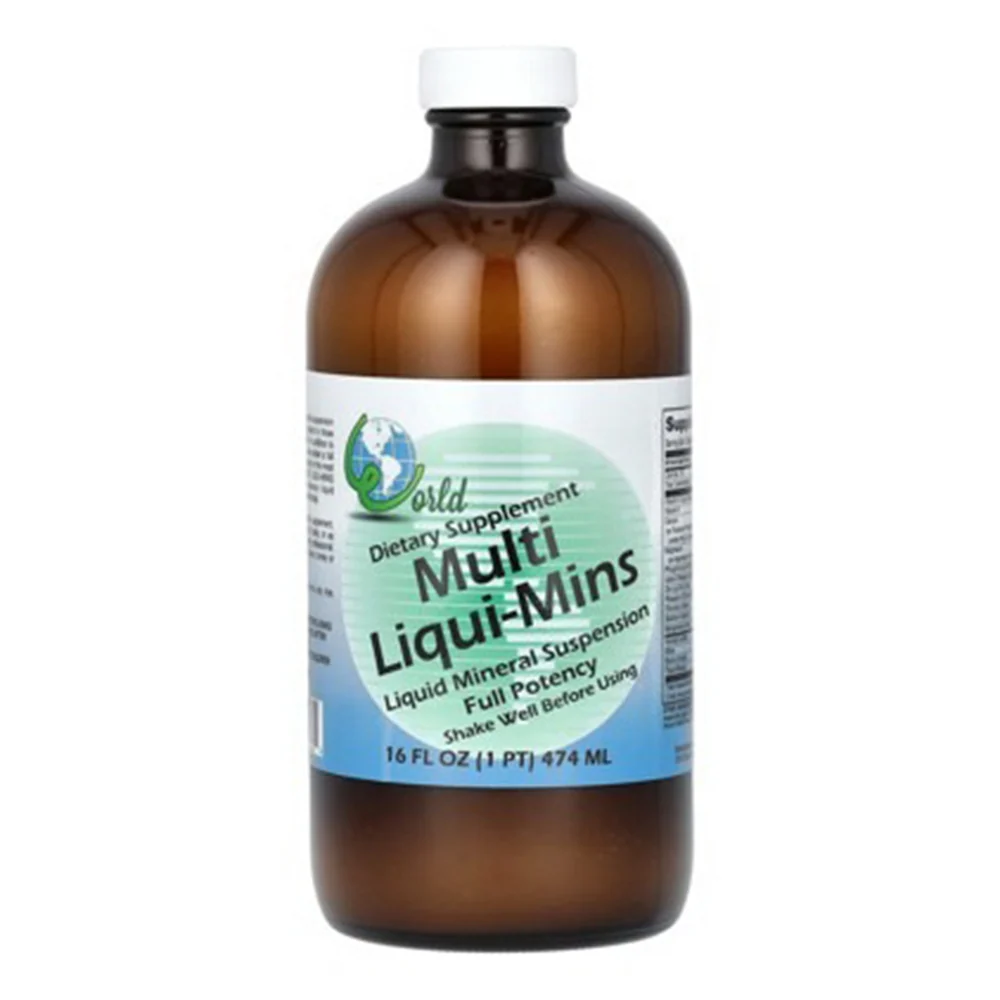 Expertly Made World Organic Multi Liqui Mins Liquid Mineral Dietary Supplement 16Oz 474ml Breathable
