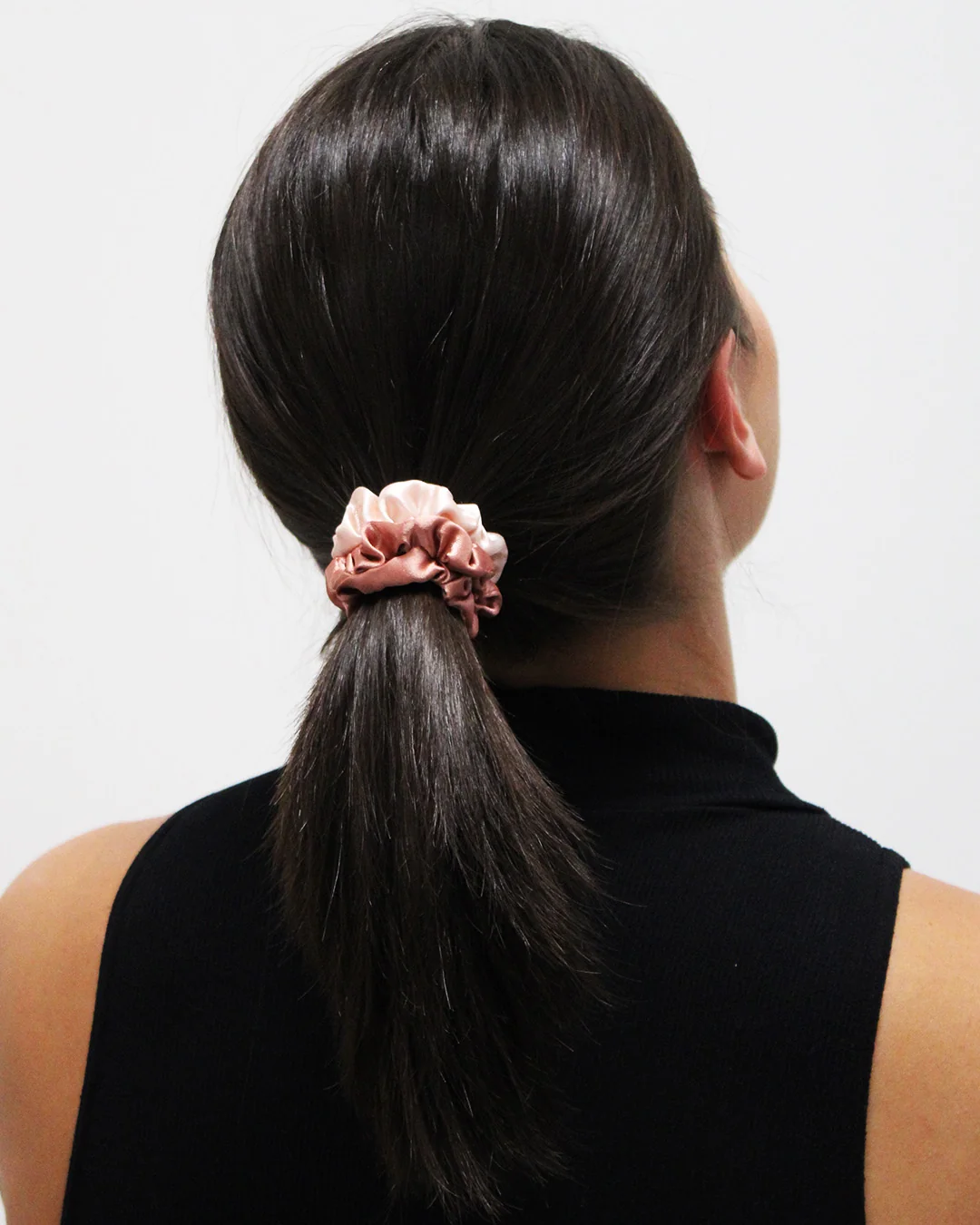 Recyclable Beaches Cream - Skinny Recycled Satin Scrunchies - 5 Pack Trendy