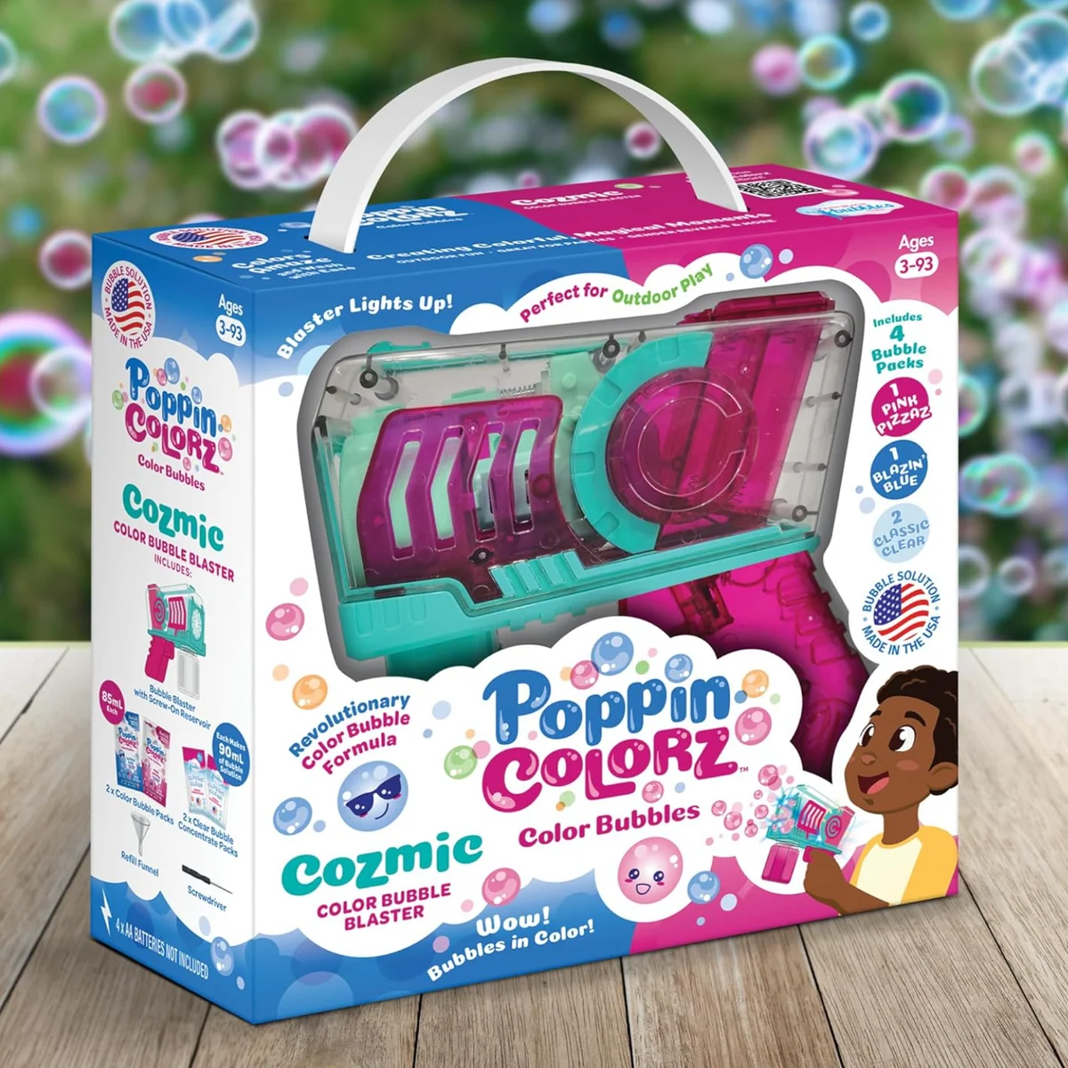 Powerful Poppincolorz Cozmic Color Bubble Blaster Dependable