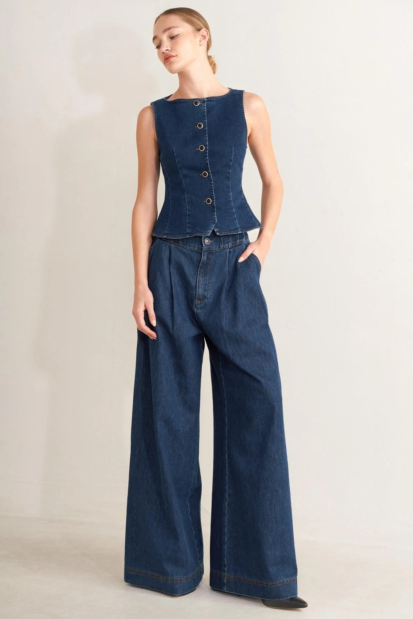 Durable Ocean Drive Wide Denim Pants Efficient