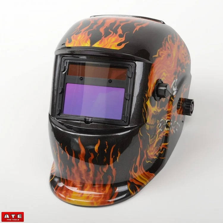 Efficient Flames Solar Powered Power Auto Dark Darkening Welding Helmet Welder's Hood Enhanced