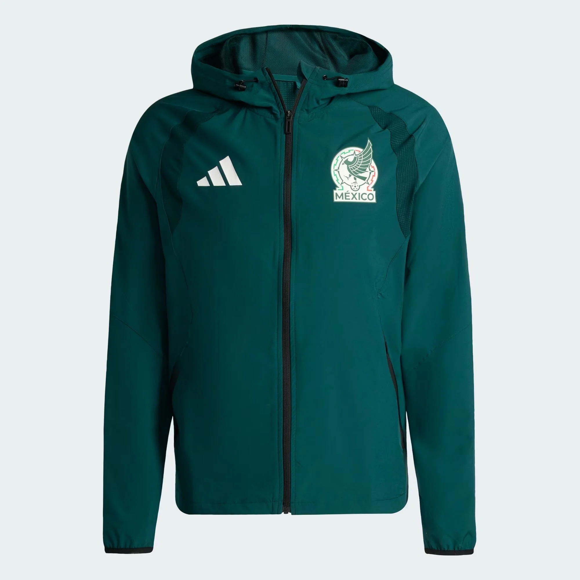 Recyclable Mens Adidas Fmf Mexico Tiro Travel Full Zip Windbreaker - Aurora Ivy Authentic