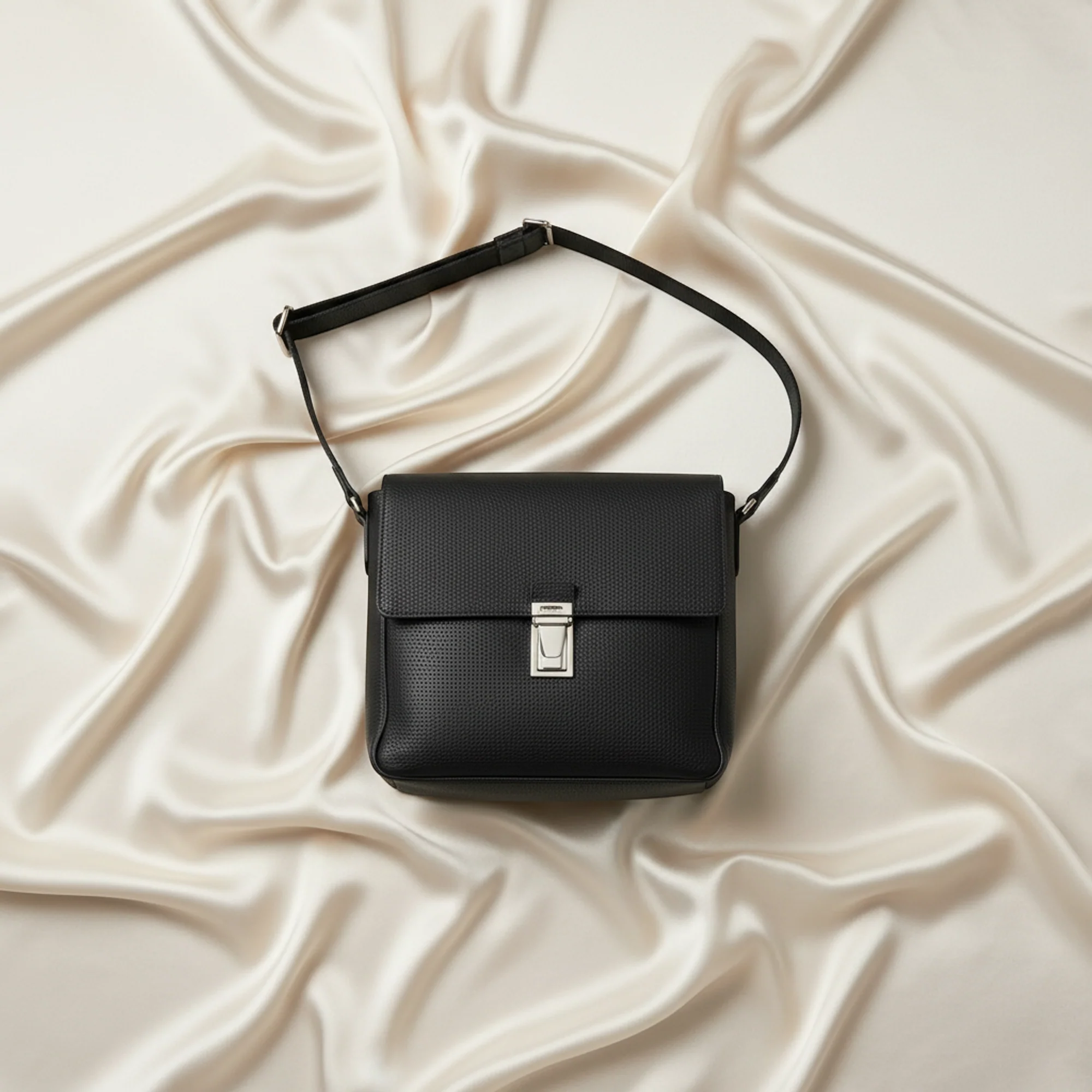 Elite Prada Leather Messenger · Push Lock Next-Generation