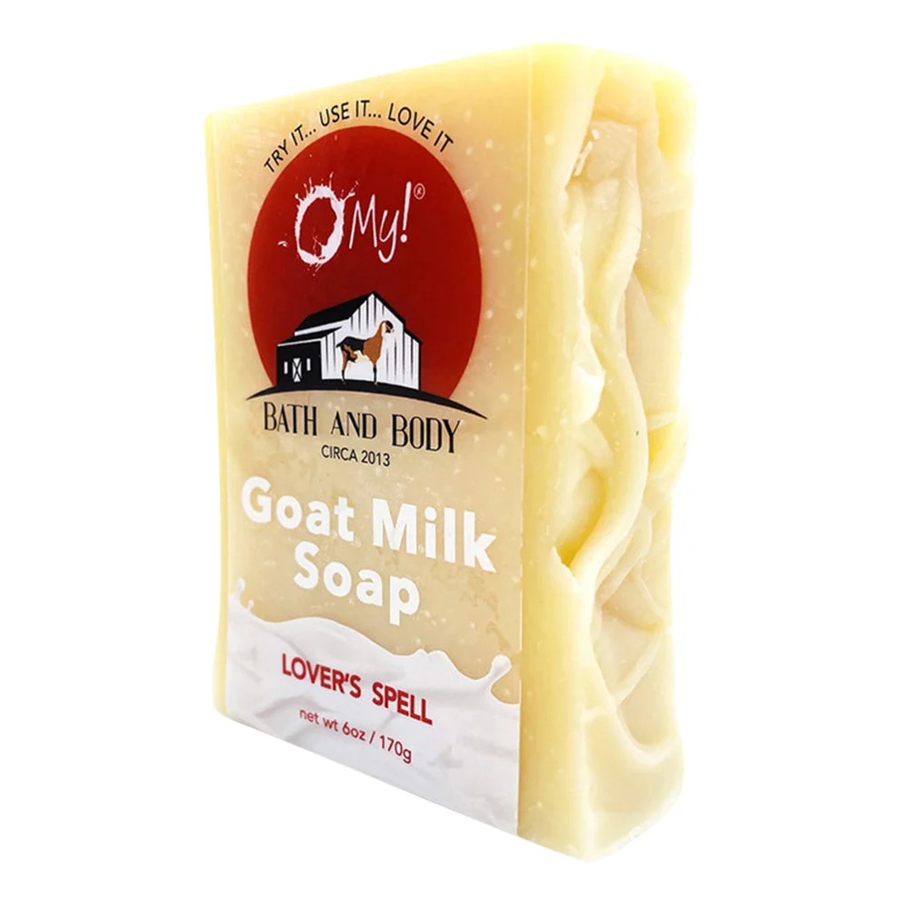 Efficient O My Bath and Body Goat Milk Soap Bar Lovers Spell Made with Farm Fresh Parabens 6Oz 170g Recyclable