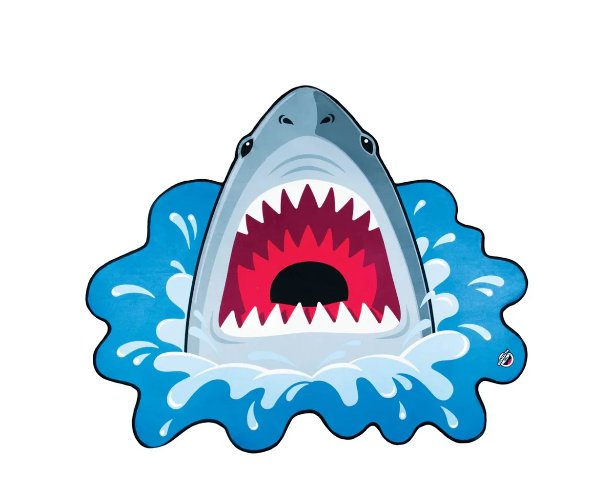 Fine Crafted Beach Blanket Giant Shark Professional