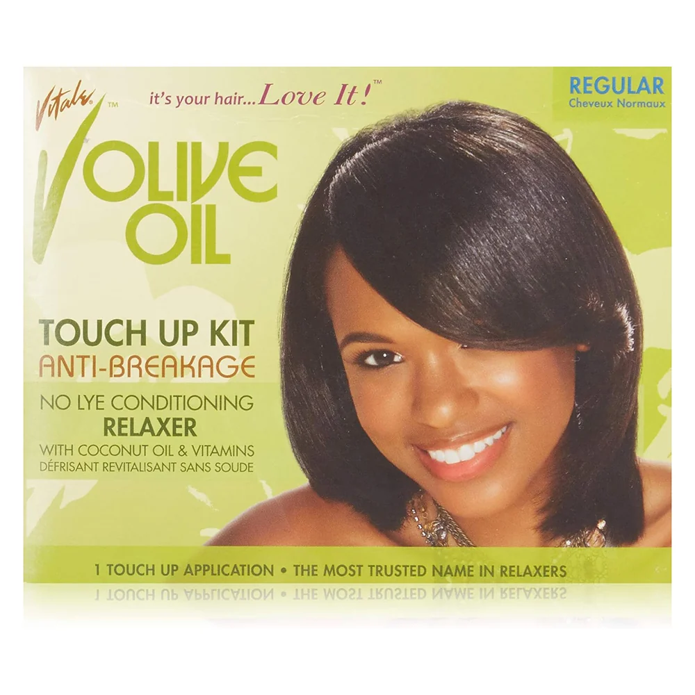 Convenient Vitale Olive Oil Touch Up Kit Anti Breakage Relaxer Helps to Reduce and Repair Damaged Hair and Encourages Hair Growth 1Ea Quality