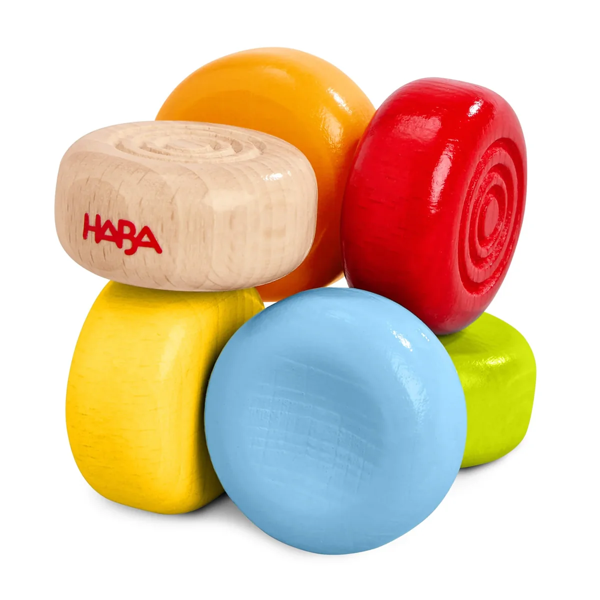 World-Class Color Drops Wooden Grasping Teething Toy Reusable