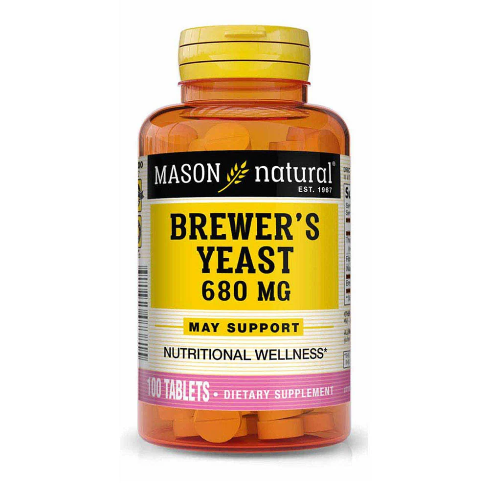 Prestigious Mason Natural Brewers Yeast 680 Mg Tablets For Energy - 100 Ea Casual