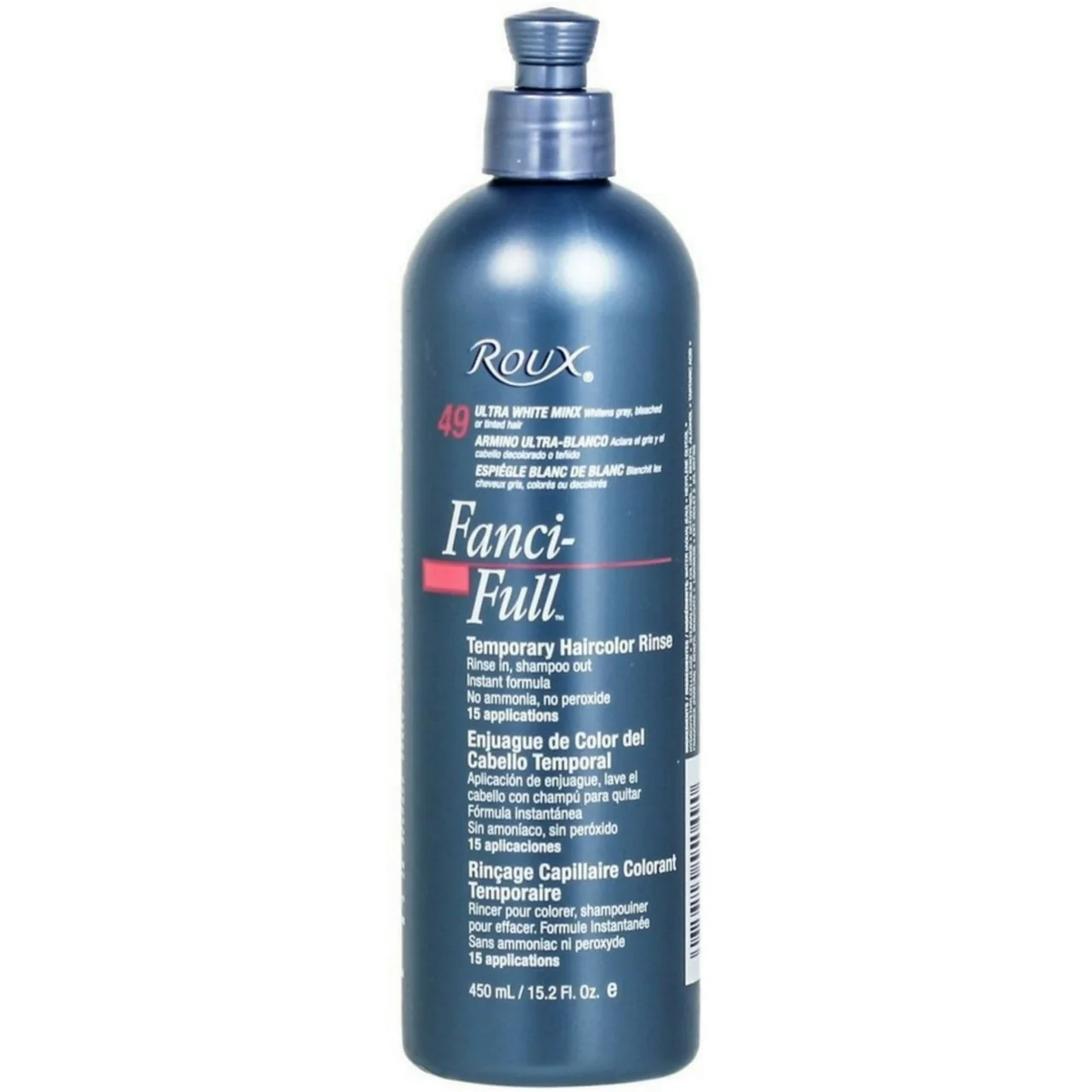 Premium Roux Fanci-Full Temporary Color Rinse 49 Ultra White Minx 15.2 Oz Premium Material