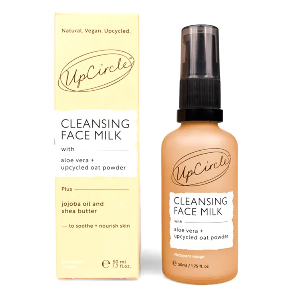 UpCircle Cleansing Face Milk with Aloe and Oat Powder for Moisture and Skin Soothing 1.7Oz 50ml Fine Crafted