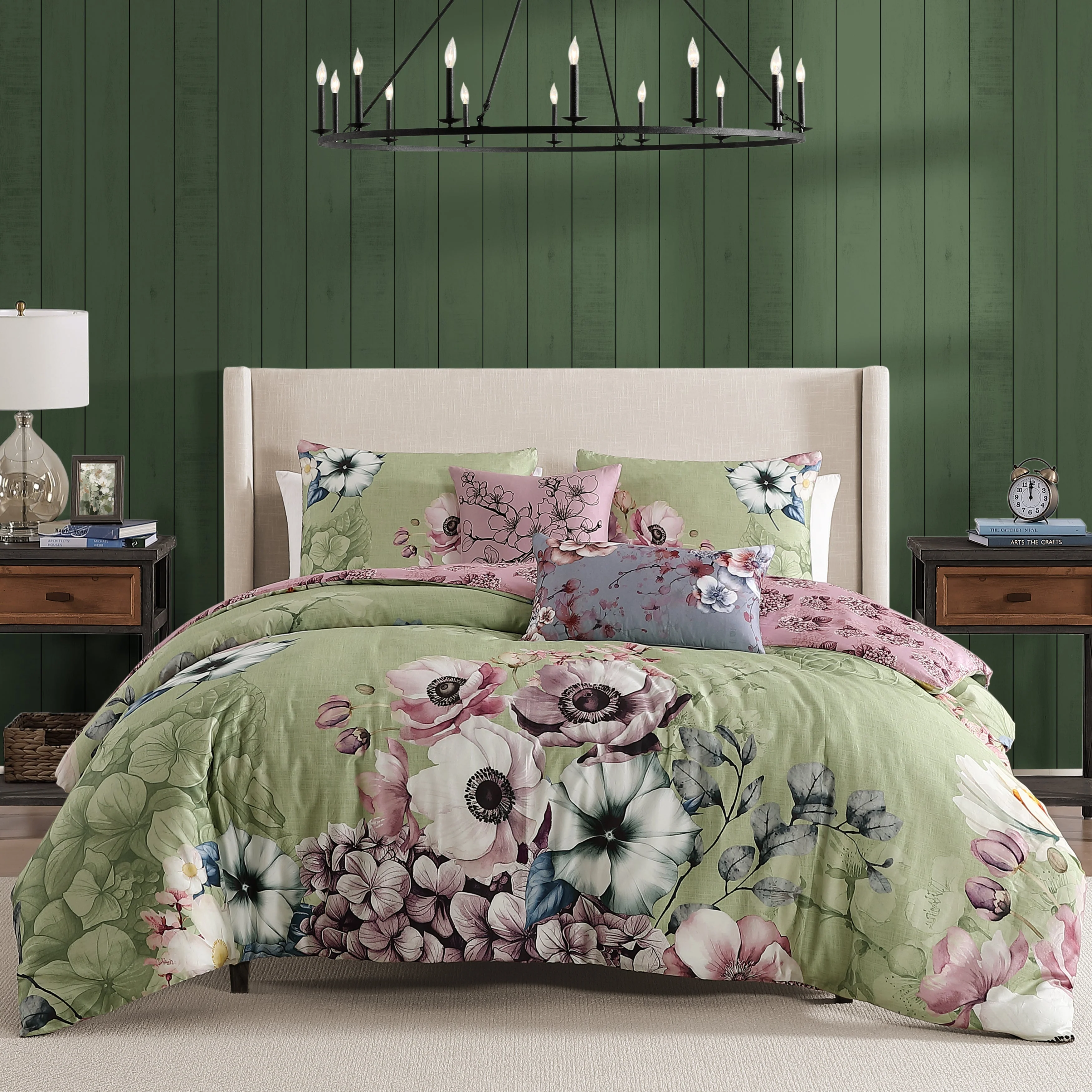 Responsible Bebejan Lilac Cascade 5 Piece Reversible Comforter Set World-Class