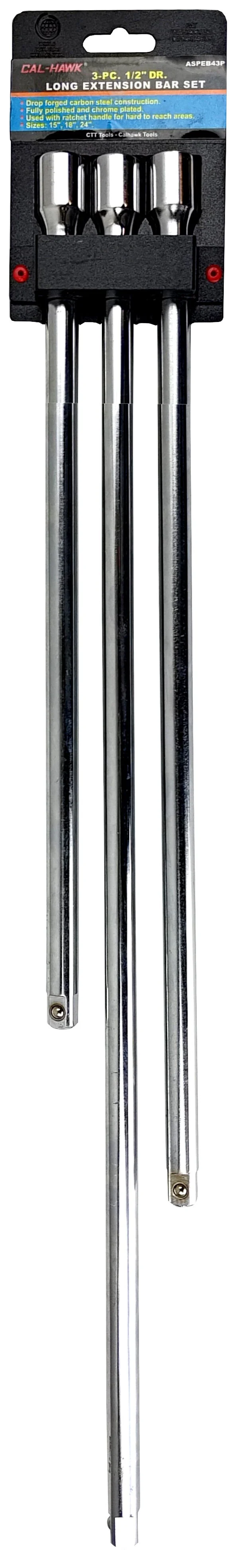Casual 3 Piece Long Extension Bar Set for 1 2 Drive Ratchet Official