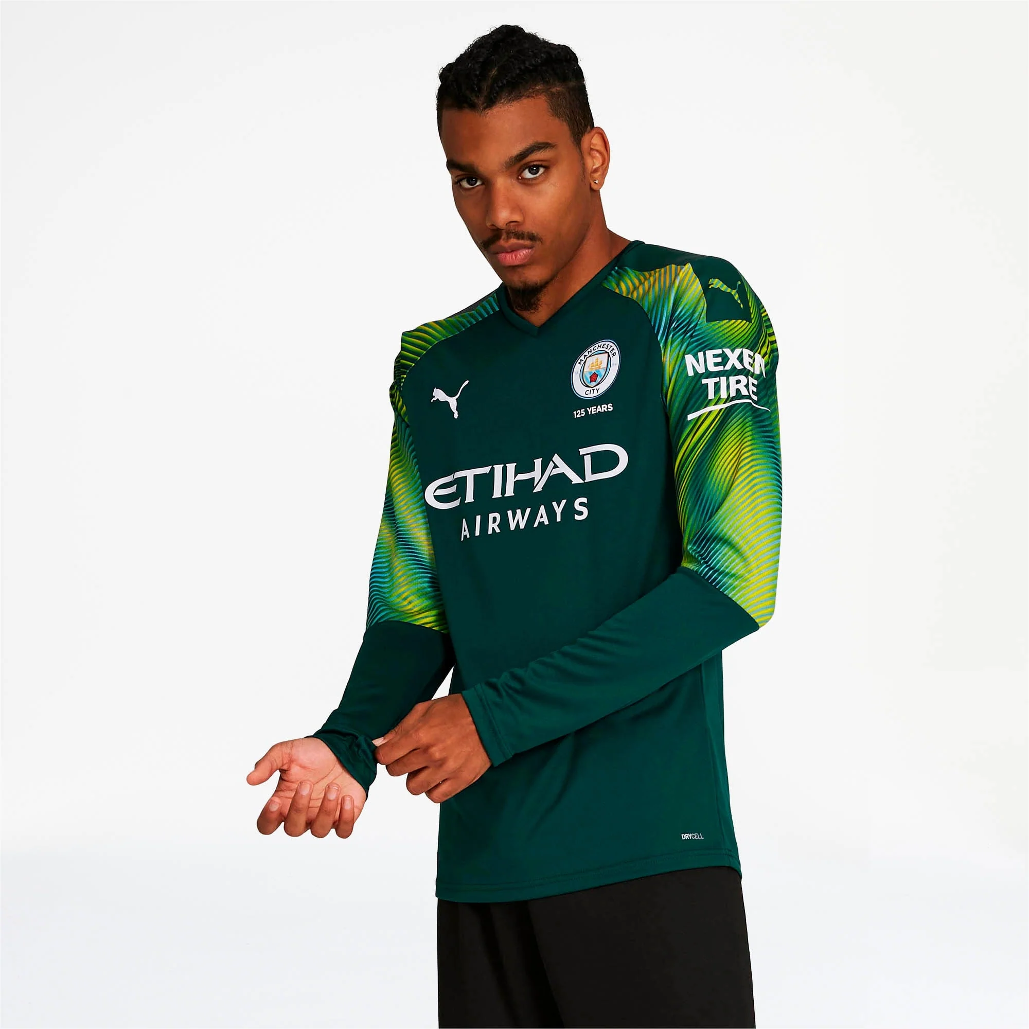 Authentic Puma Men's Mcfc Manchester City Gk Shirt Replica Long Sleeve Long Sleeve Shirts Environmentally Friendly
