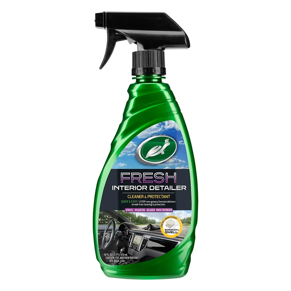 Healthy Turtle Wax Fresh Interior Detailer Multi Surface Cleaner and Protectant Leaves Surface Dust Non Greasy and UV Protected Spray 16Oz 473ml Long-Lasting