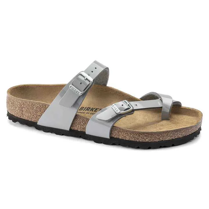 Quality Birkenstock Women's Mayari Birko-Flor Patent Alloy Sandals Premium