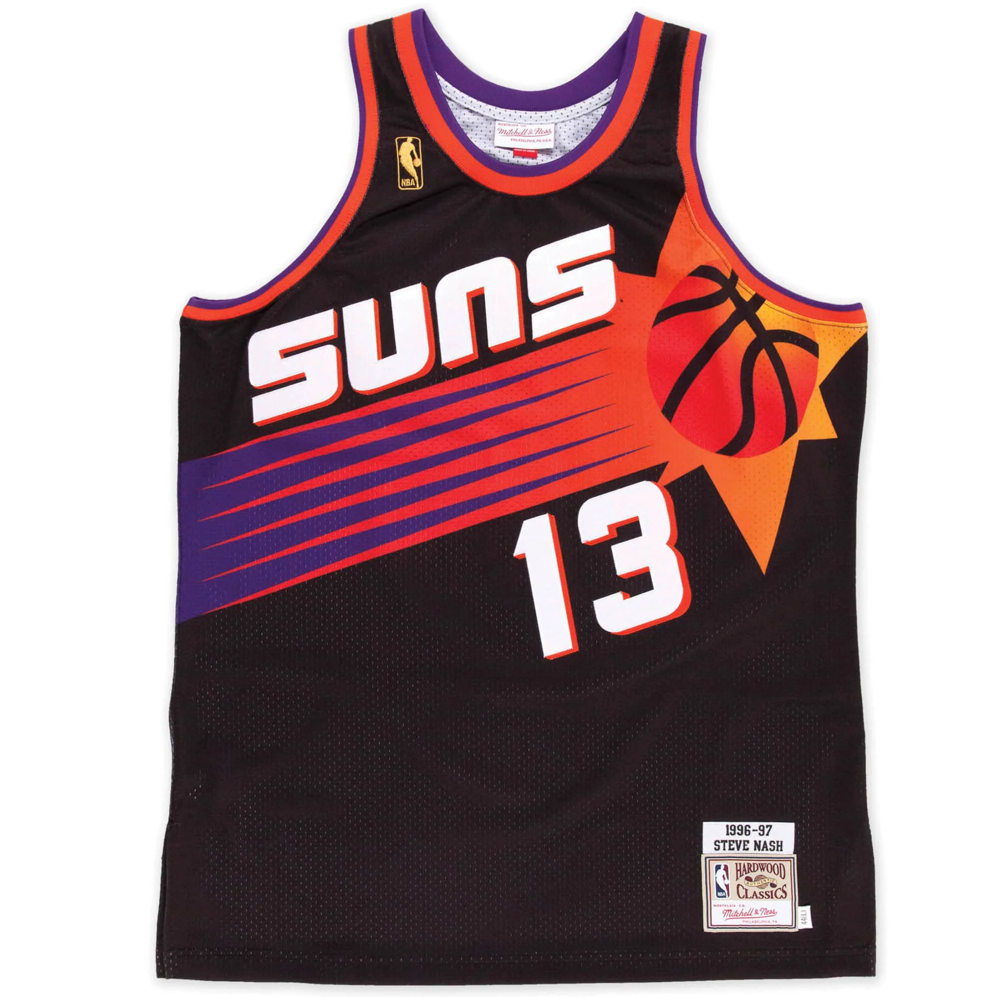 Breathable Mitchell Ness NBA Road Jersey Phoenix Suns 96-97 Steve Nash Refined
