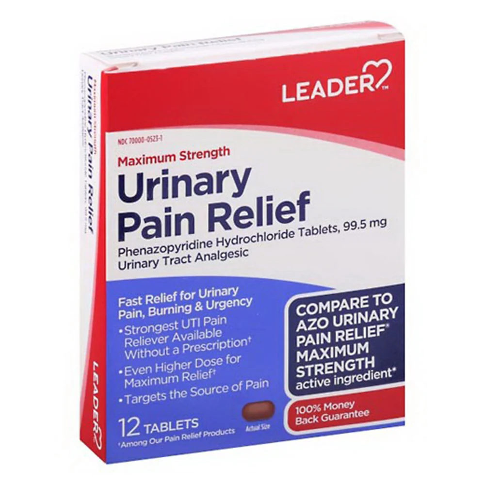Efficient Leader Maximum Strength Urinary Pain Relief Tablets 12 Ea Smooth