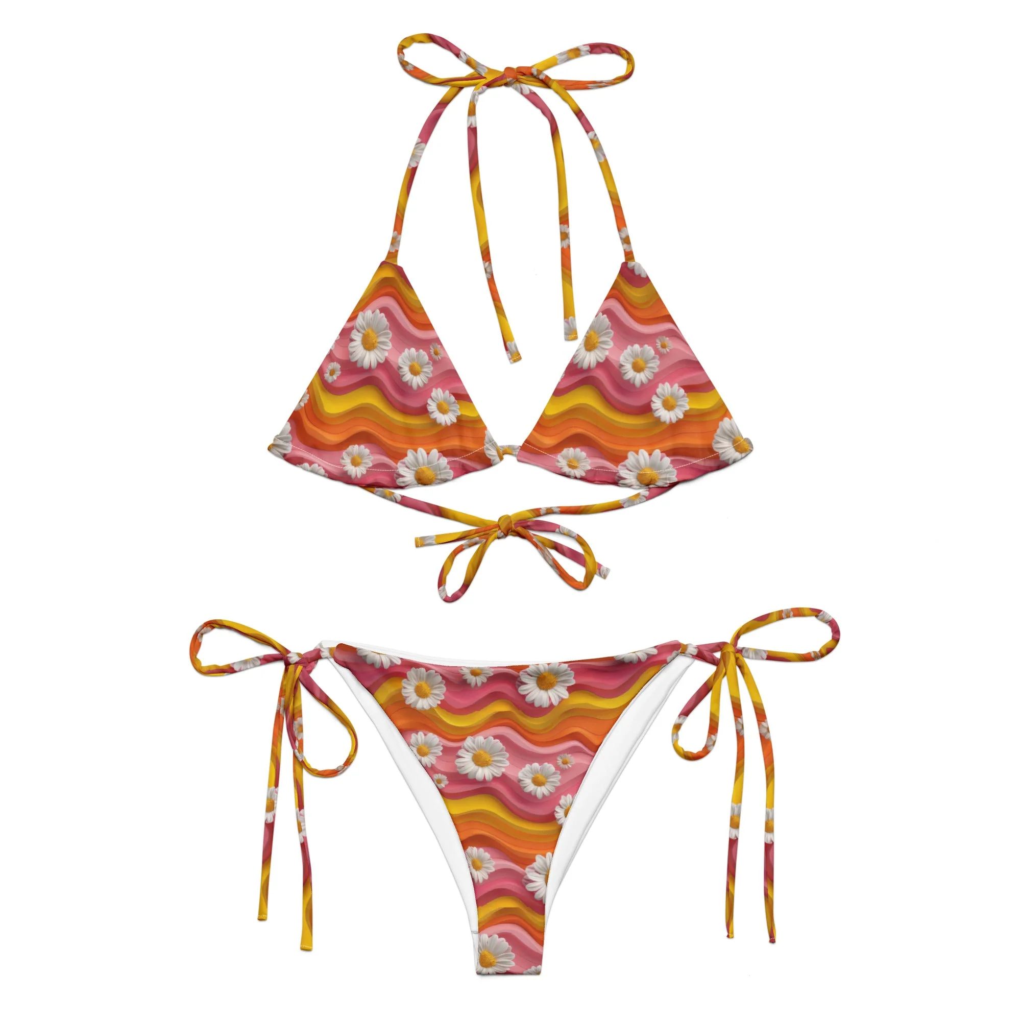 Outstanding Baha Ranch Yeehaw Groovy Floral String Bikini Responsible
