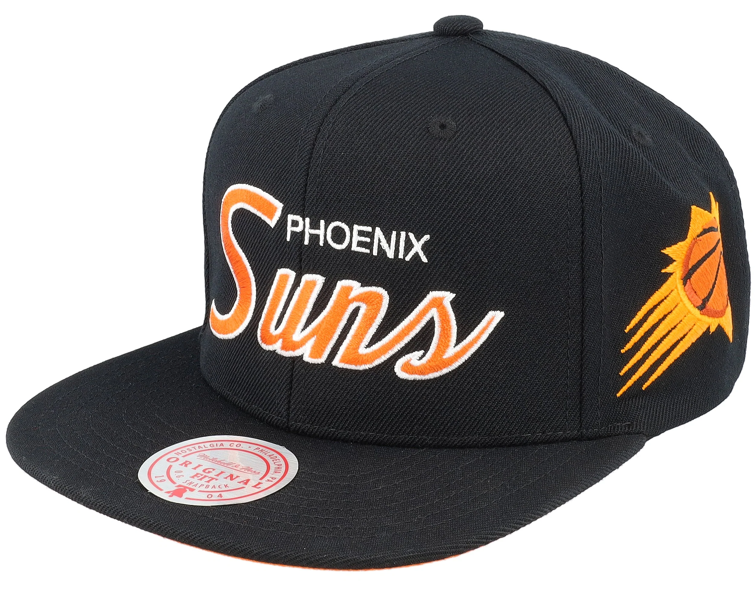 Soft Mitchell Ness Men's NBA Team Script 2.0 Snapback Suns Snapback Caps Consistent