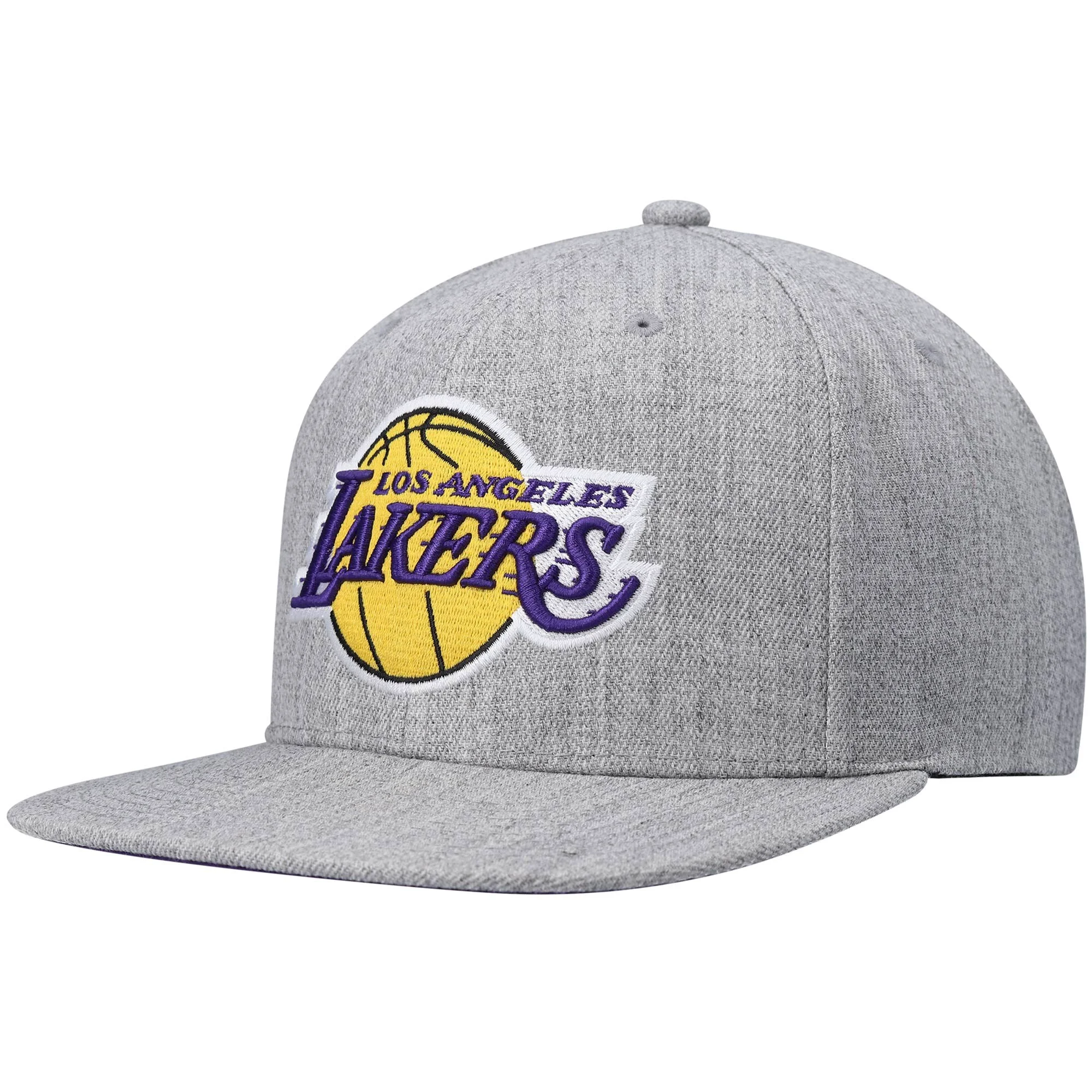 Trusted Mitchell Ness Men's NBA Team Heather 2.0 Snapback Lakers Snapback Caps Certified