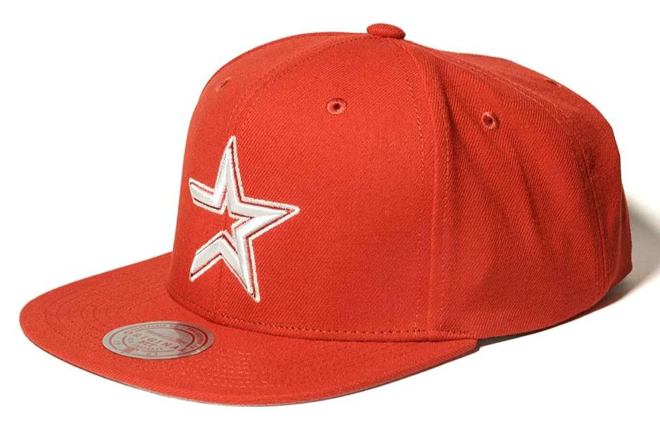 Effective Mitchell Ness Men's MLB Back To Basics Snapback Coop Astros Snapback Caps Casual